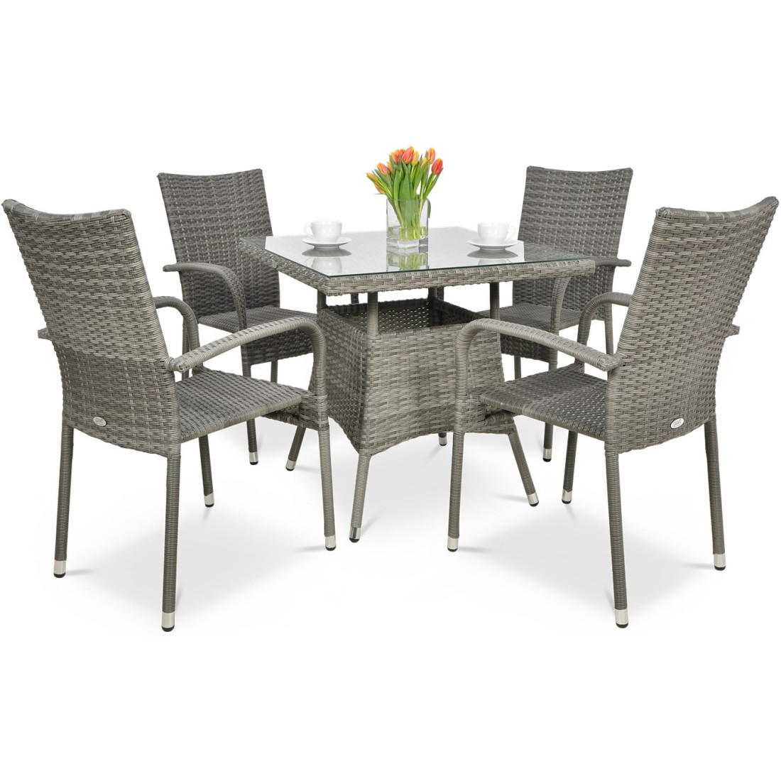 Zestaw Ogrodowy Technorattan Fiestalugo 4+1 Dolphin Grey