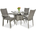 Zestaw Ogrodowy Technorattan Fiestalugo 4+1 Dolphin Grey