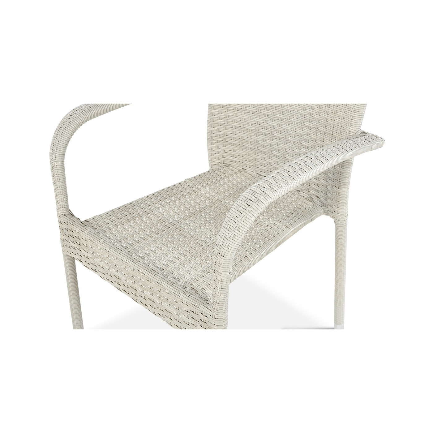 krzesło detale  Zestaw ogrodowy technorattan FIESTA/LUGO 4+1 White