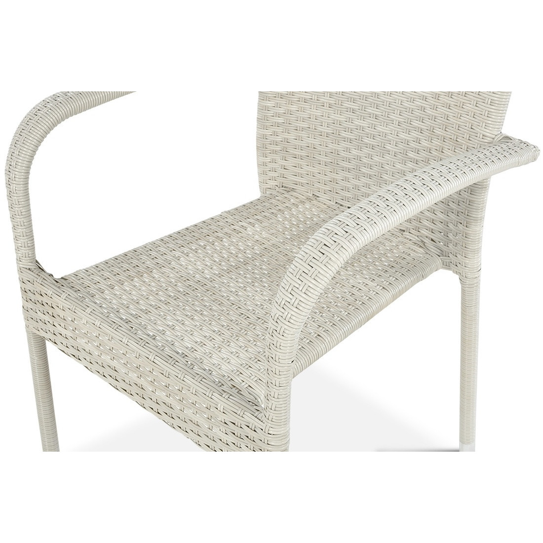 krzesło detale  Zestaw ogrodowy technorattan FIESTA/LUGO 4+1 White