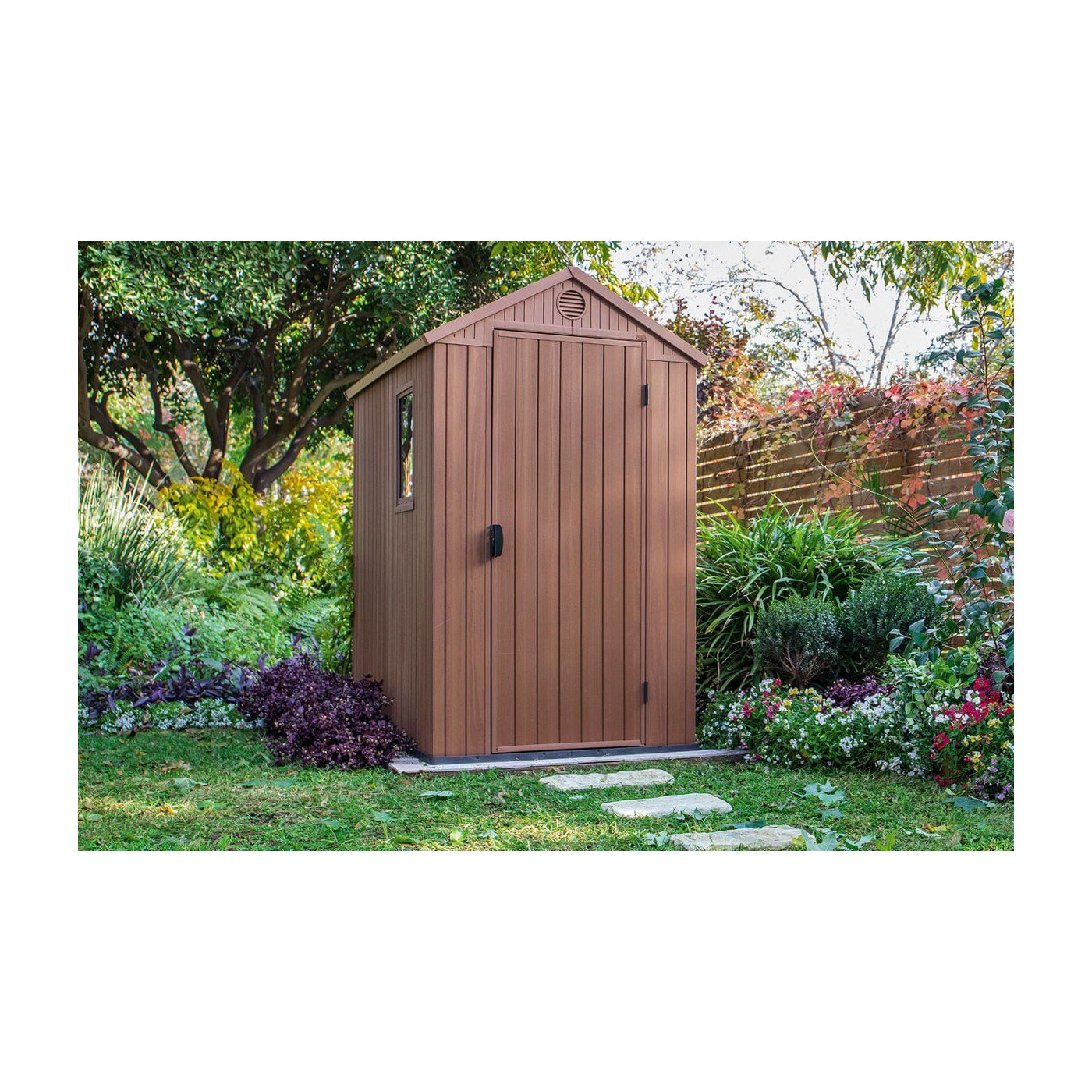 Domek narzędziowy Darwin 4x6 Brown KETER, stylowy domek w ogrodzie