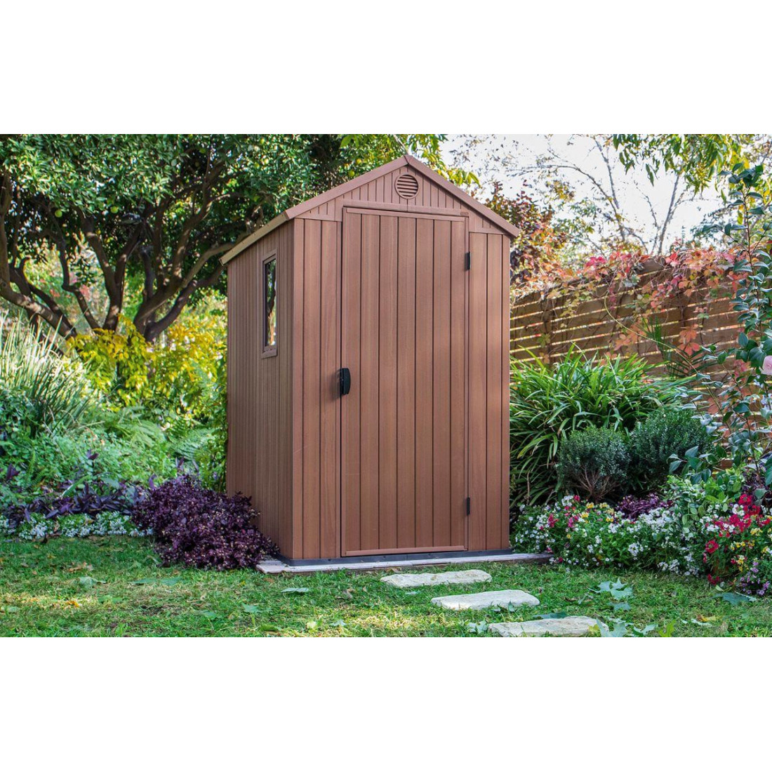 Domek narzędziowy Darwin 4x6 Brown KETER, stylowy domek w ogrodzie