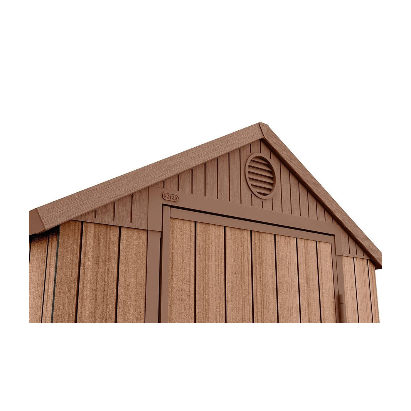 Domek ogrodowy na narzędzia Darwin 4x6 Brązowy KETER, wentylacja, solidny dach