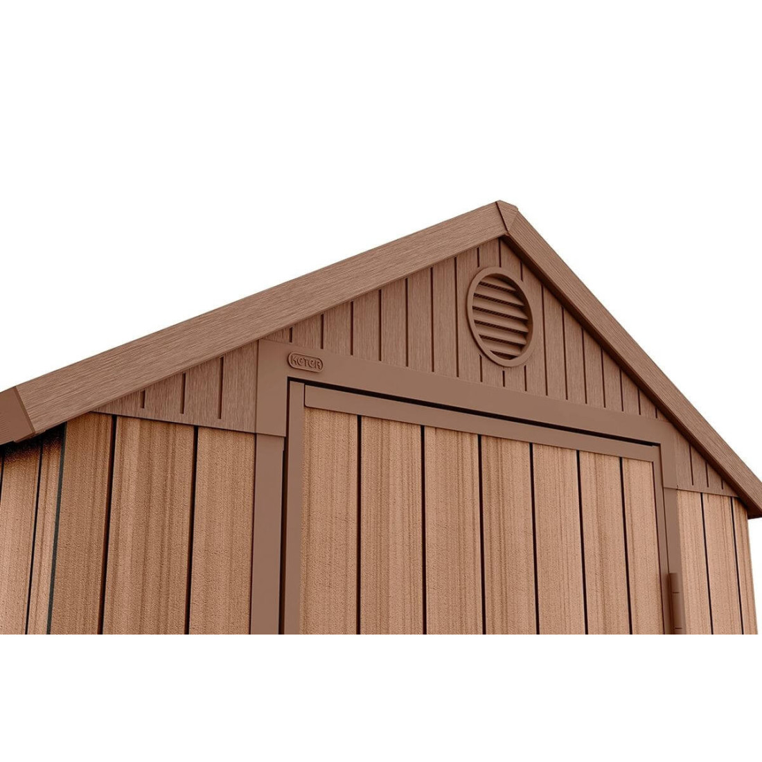 Domek ogrodowy na narzędzia Darwin 4x6 Brązowy KETER, wentylacja, solidny dach