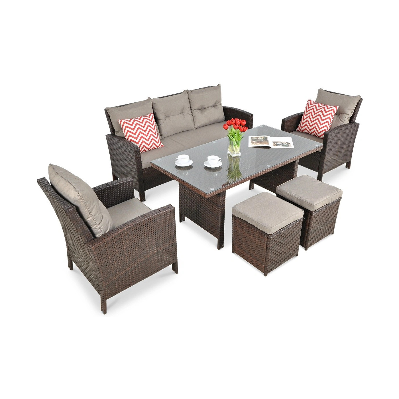 Zestaw technorattanowy Ibiza Brown