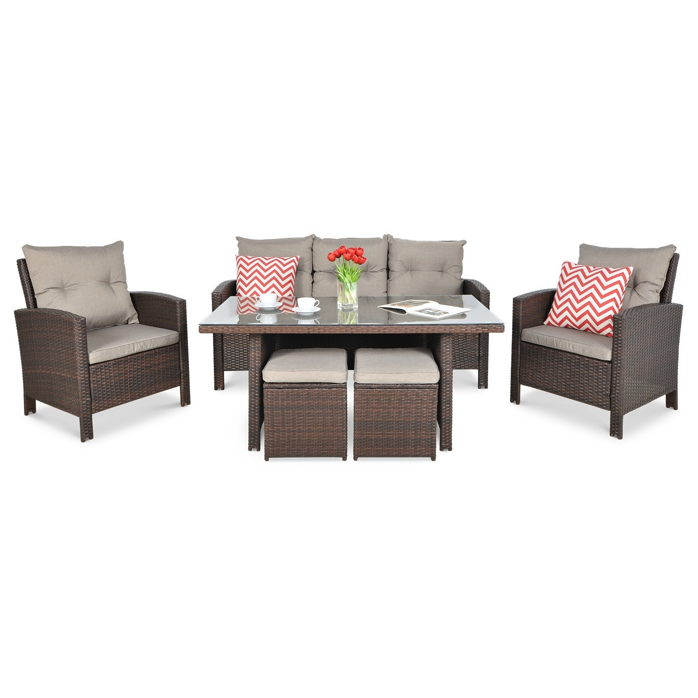 Zestaw technorattanowy Ibiza Brown