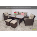 Zestaw technorattanowy Ibiza Brown