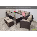 Zestaw technorattanowy Ibiza Brown