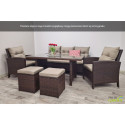 Zestaw technorattanowy Ibiza Brown