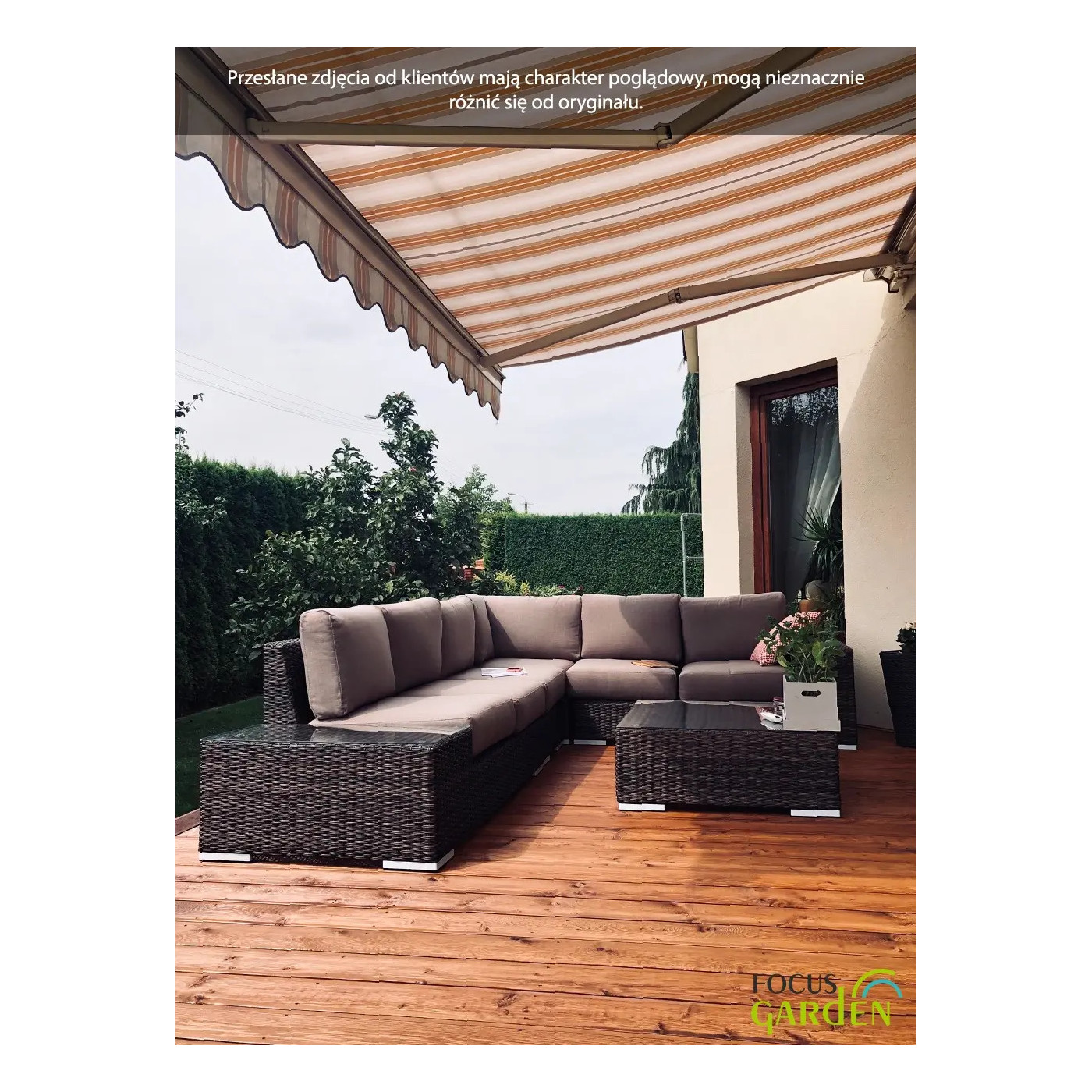 Naroznik Technorattan Avocado Brown