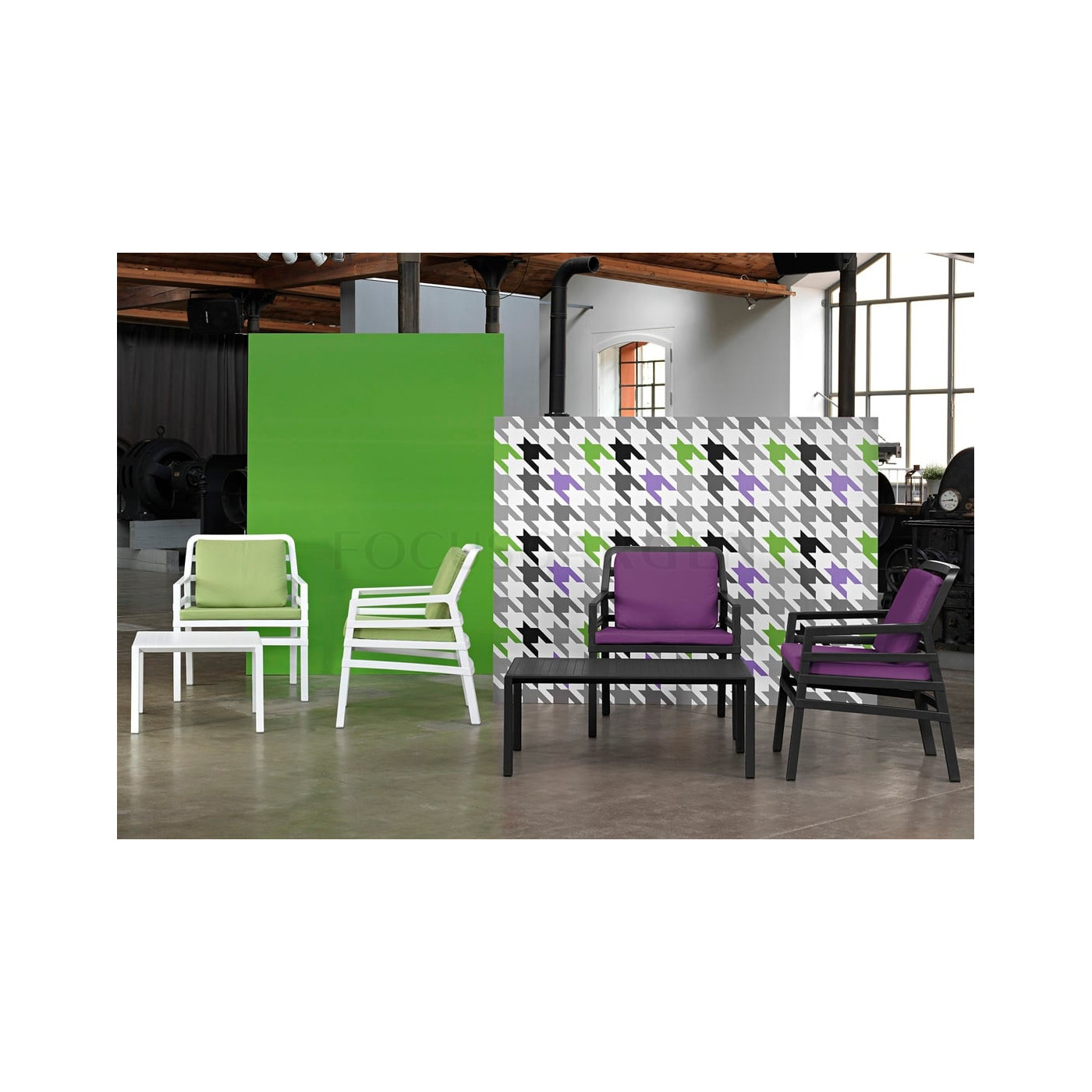 Stolik kwadratowy Nardi ARIA 60 Tortora- Focus Garden