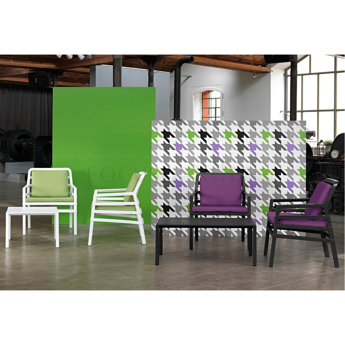 Stolik kwadratowy Nardi ARIA 60 Tortora- Focus Garden