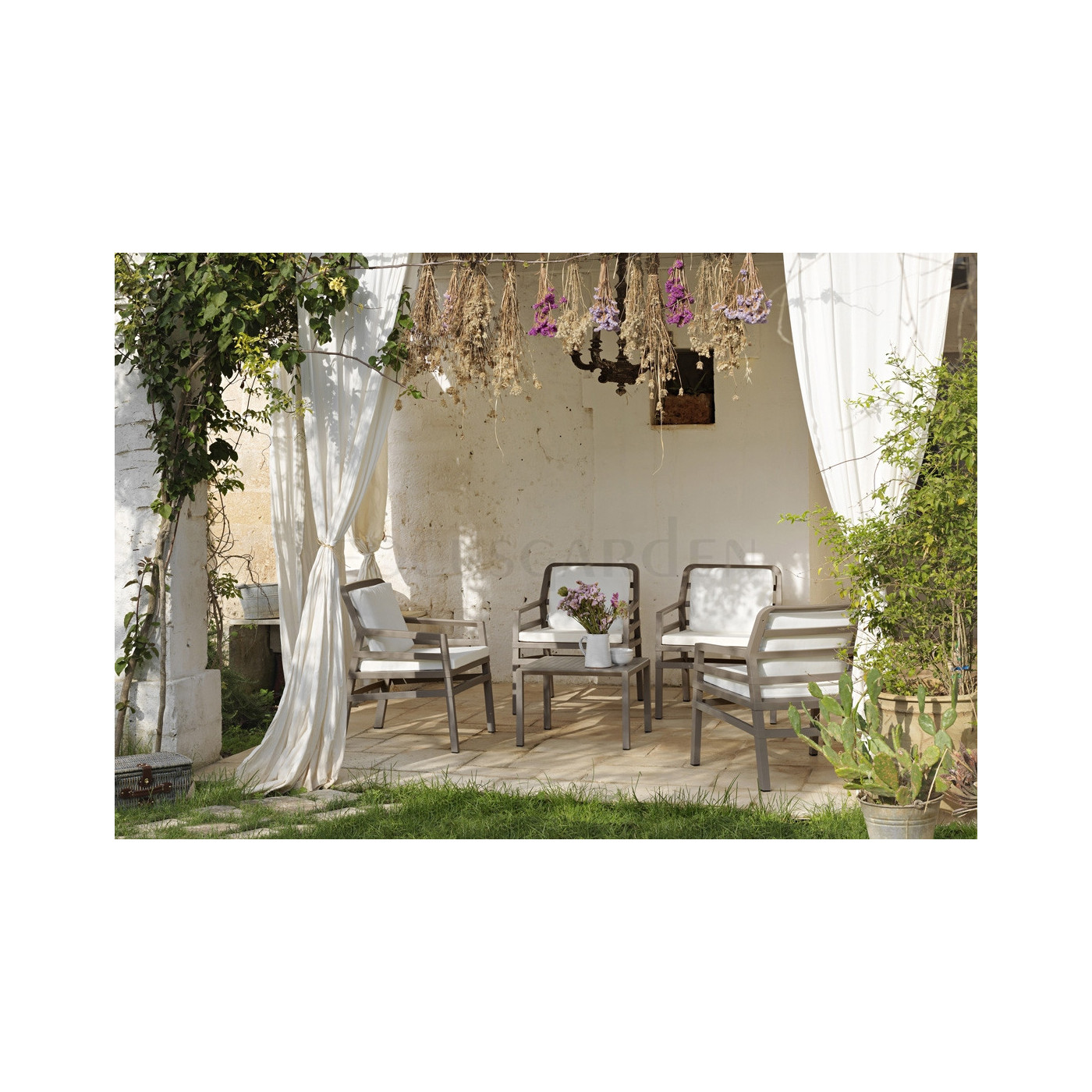 Stolik kwadratowy Nardi ARIA 60 Tortora- Focus Garden