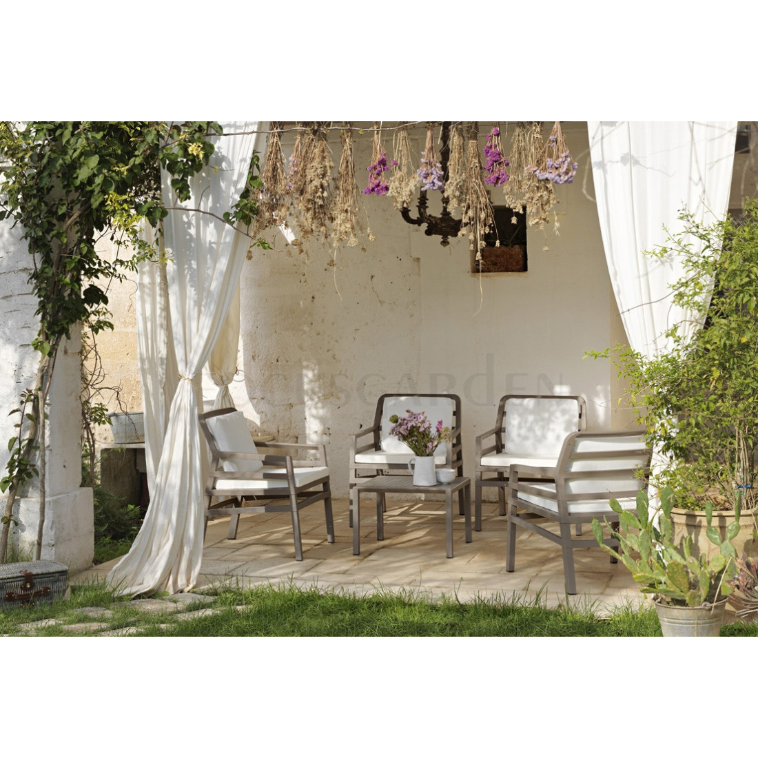 Stolik kwadratowy Nardi ARIA 60 Tortora- Focus Garden