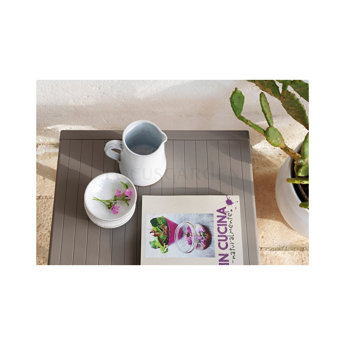 Stolik kwadratowy Nardi ARIA 60 Tortora- Focus Garden