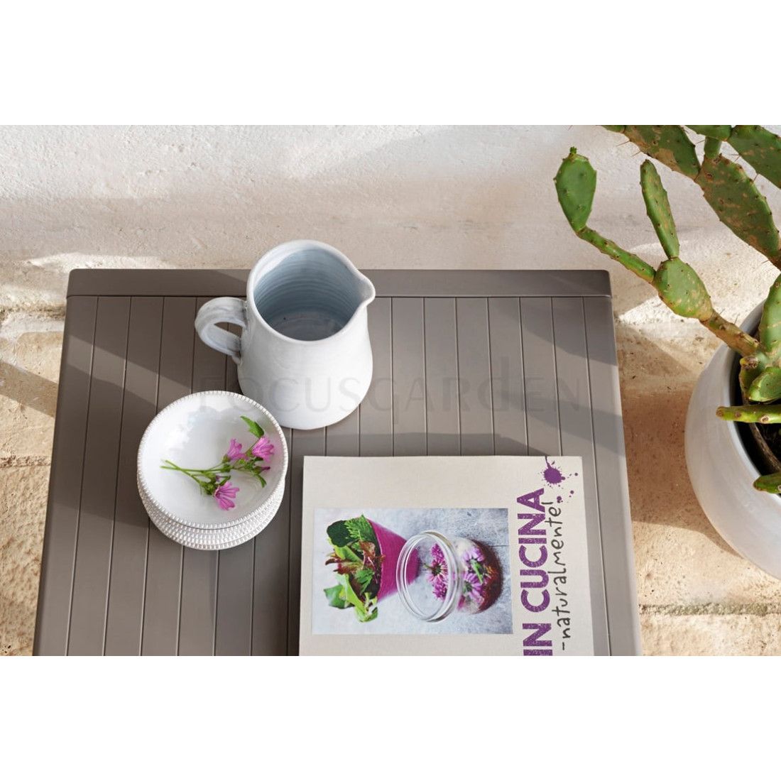 Stolik kwadratowy Nardi ARIA 60 Tortora- Focus Garden