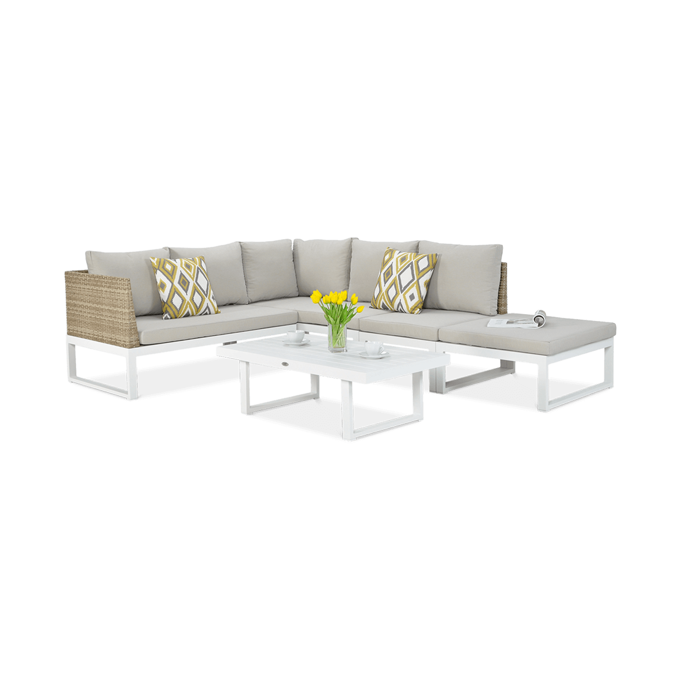 Narożnik ogrodowy DAVOS white - Focus Garden