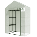 Szklarnia ogrodowa regał 4 półki 140x73 biała 