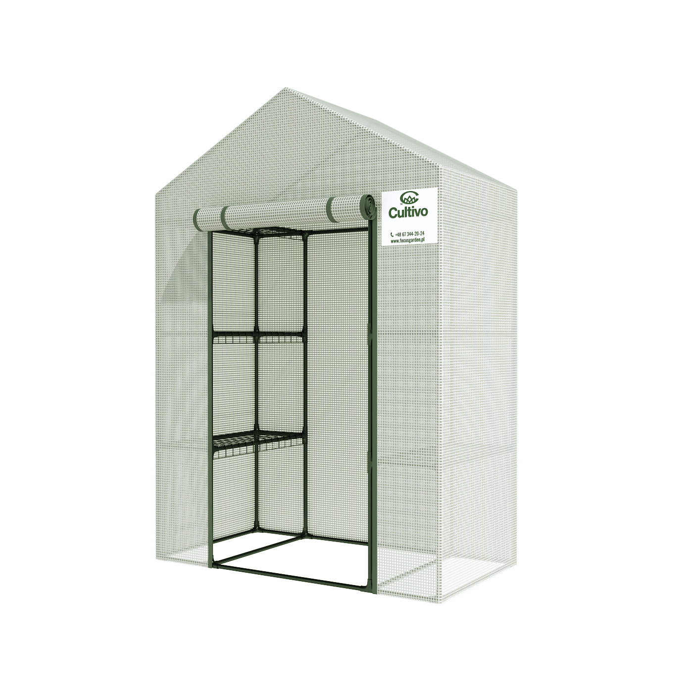 Szklarnia ogrodowa regał 4 półki 140x73 biała 