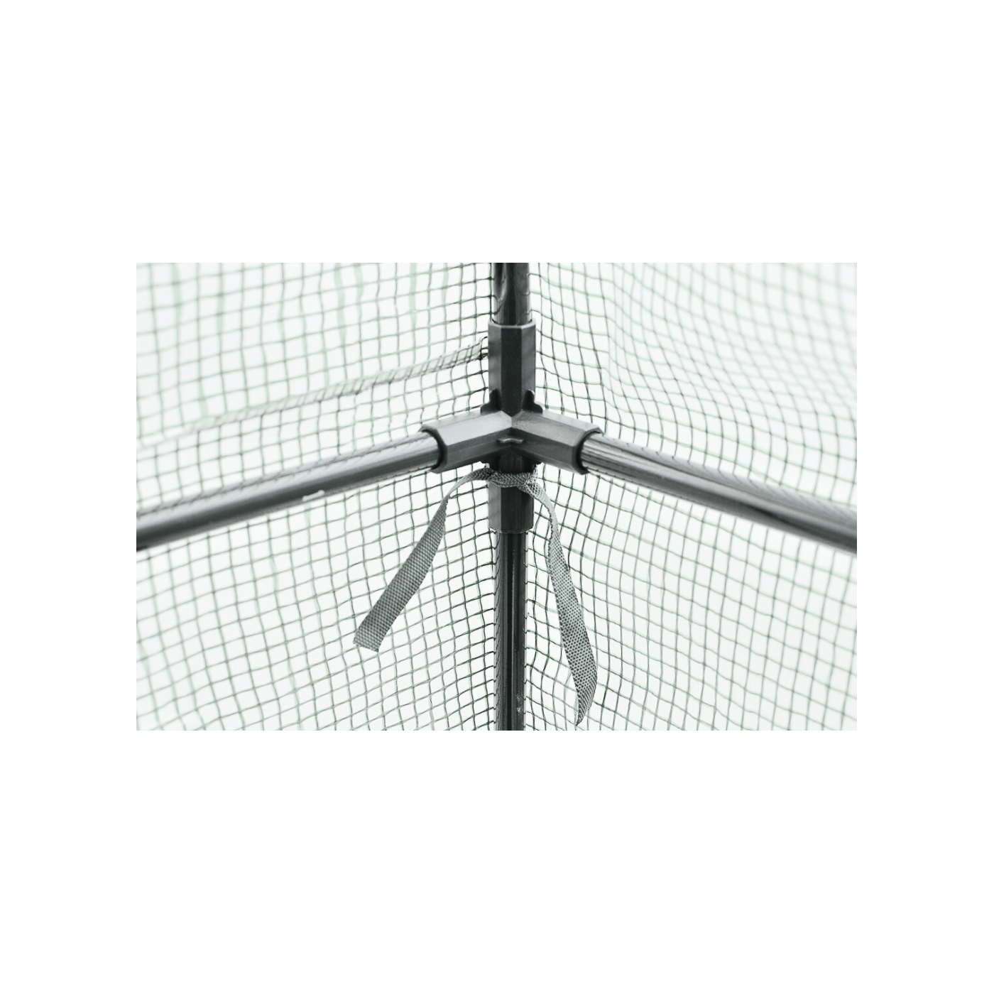 Zbliżenie na ekspres szklarni ogrodowej regał 4 półki 140x73 biała 