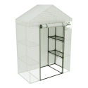 Szklarnia ogrodowa regał 4 półki 140x73 biała 