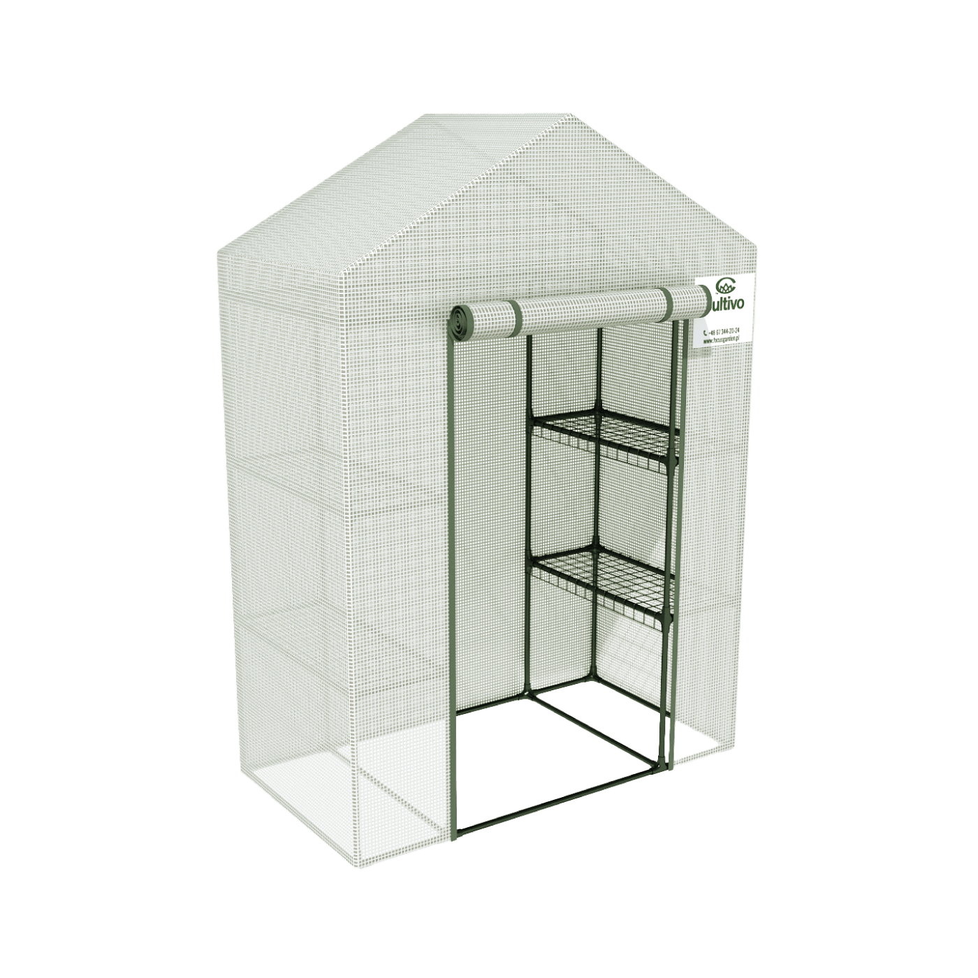 Szklarnia ogrodowa regał 4 półki 140x73 biała 