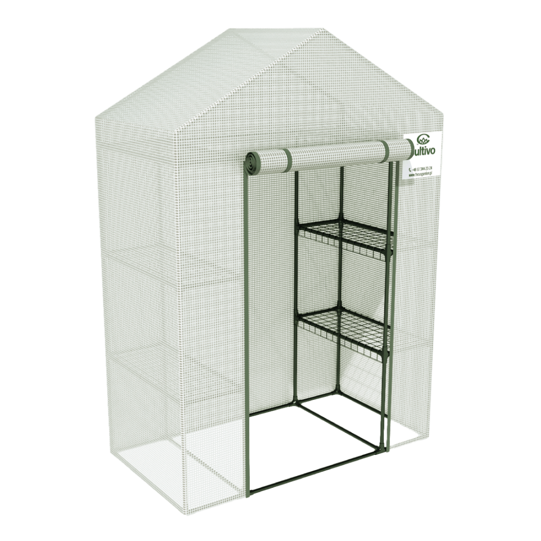 Szklarnia ogrodowa regał 4 półki 140x73 biała 