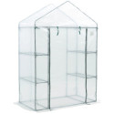 Szklarnia ogrodowa regał 4 półki 140x73 biała od Cultivo