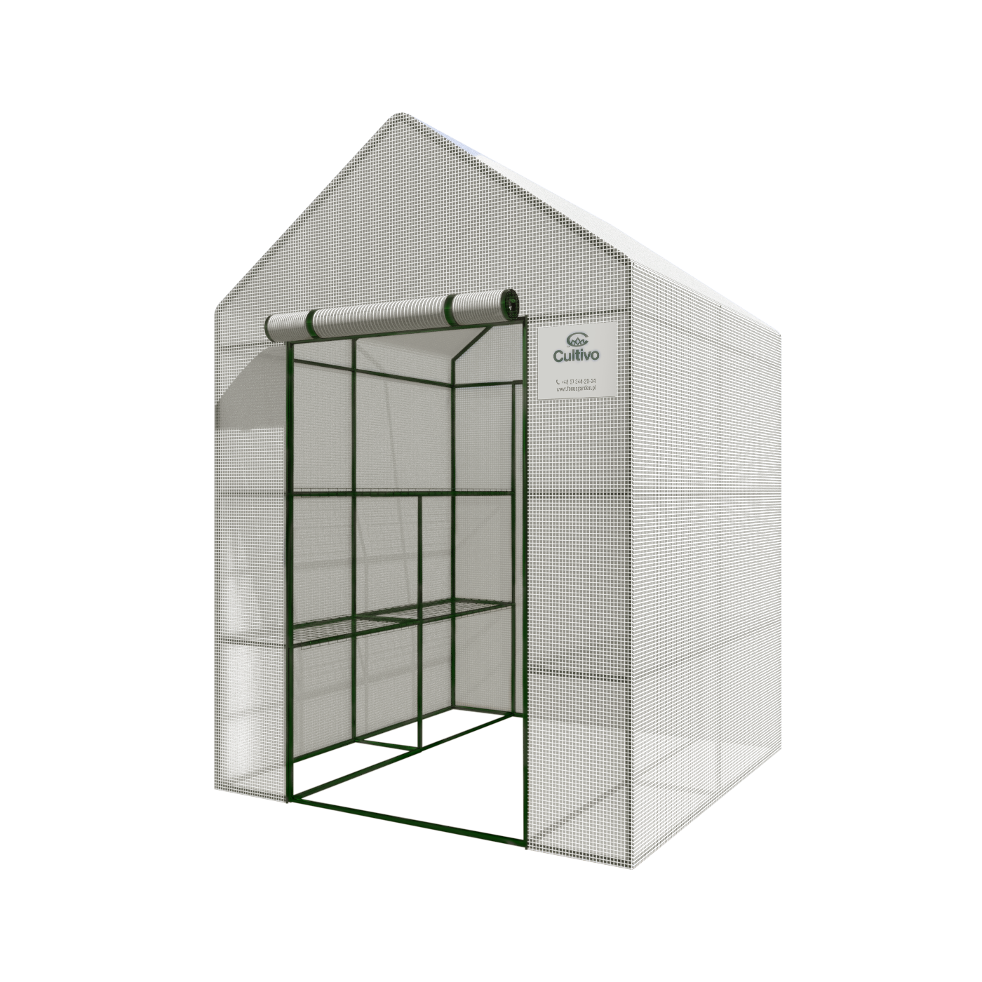 Szklarnia tunel foliowy regał 8 półek 140x140 cm Cultivo