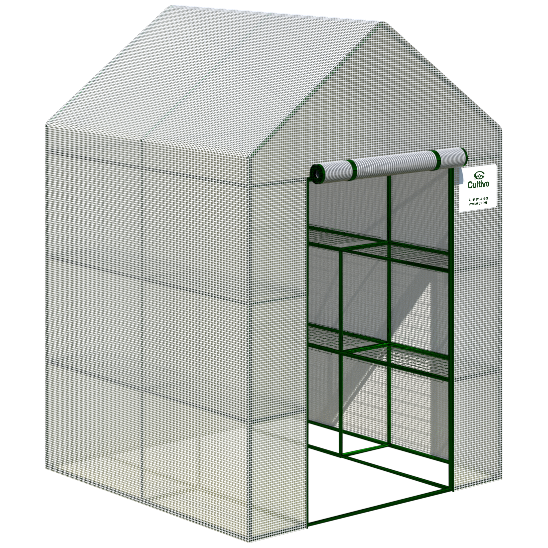 Szklarnia tunel foliowy regał 8 półek 140x140 cm od Cultivo