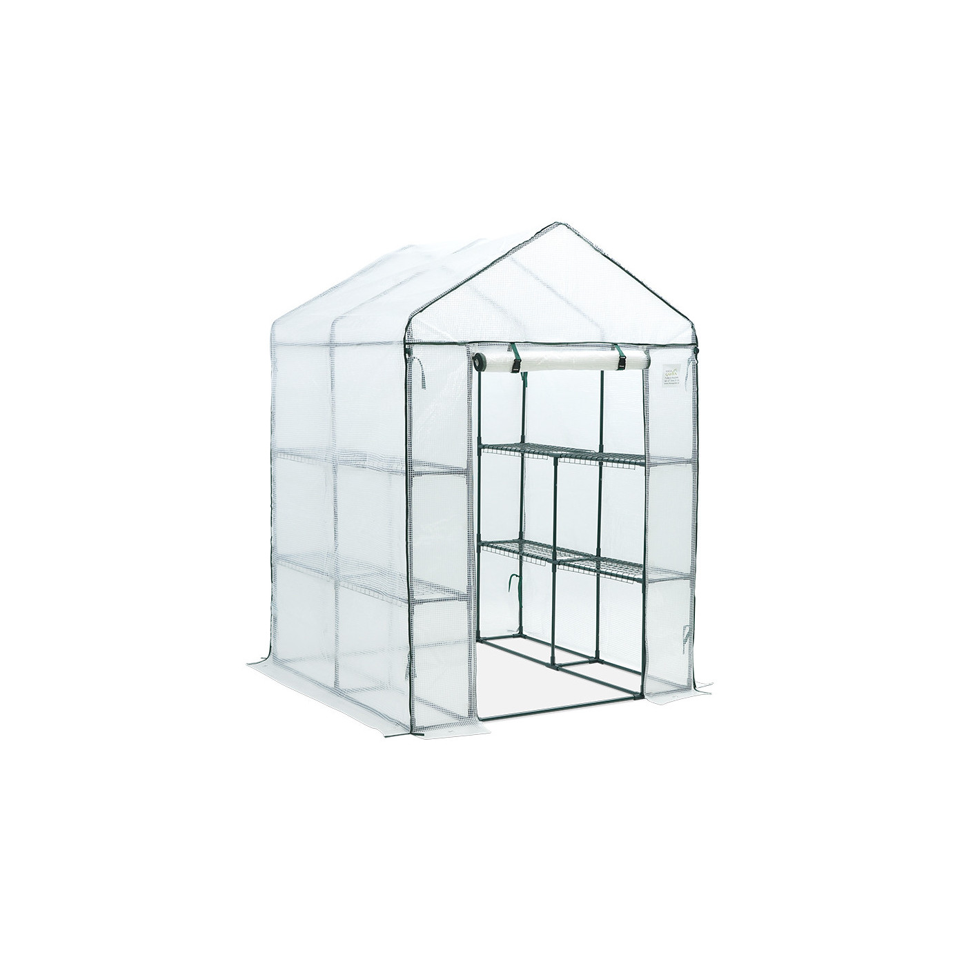 Szklarnia tunel foliowy regał 8 półek 140x140 cm od Cultivo widok z boku