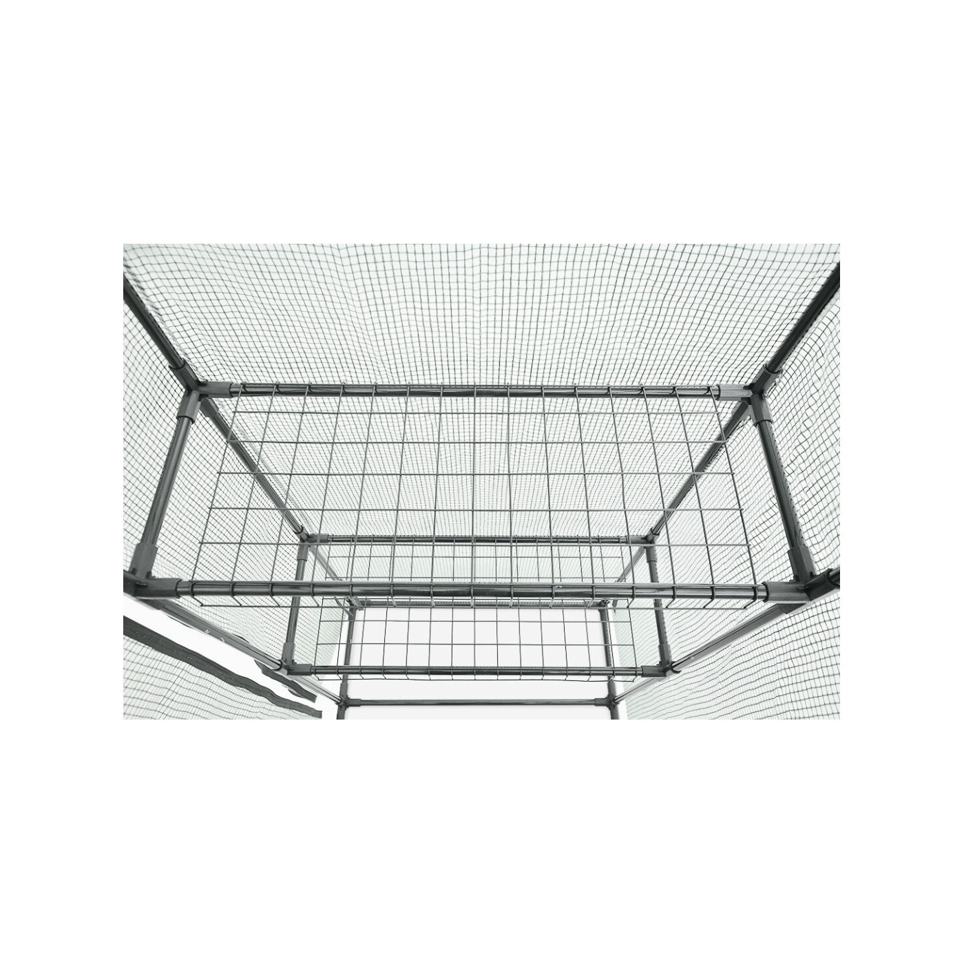 zbliżenie na stelaż szklarnia tunel foliowy regał 8 półek 140x140 cm od Cultivo