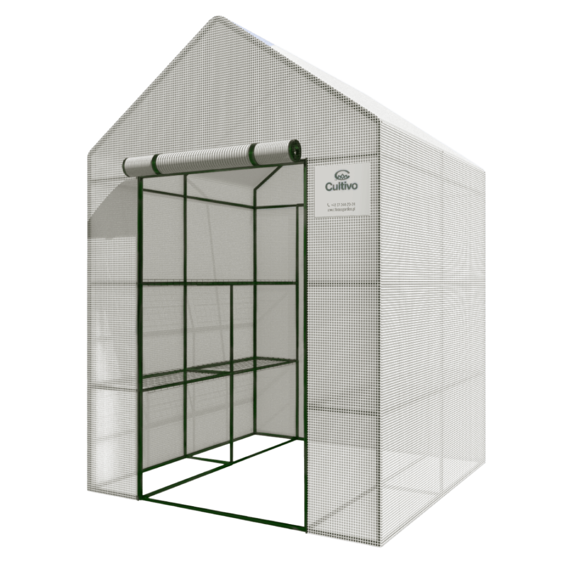 szklarnia tunel foliowy regał 8 półek 140x140 cm od Cultivo