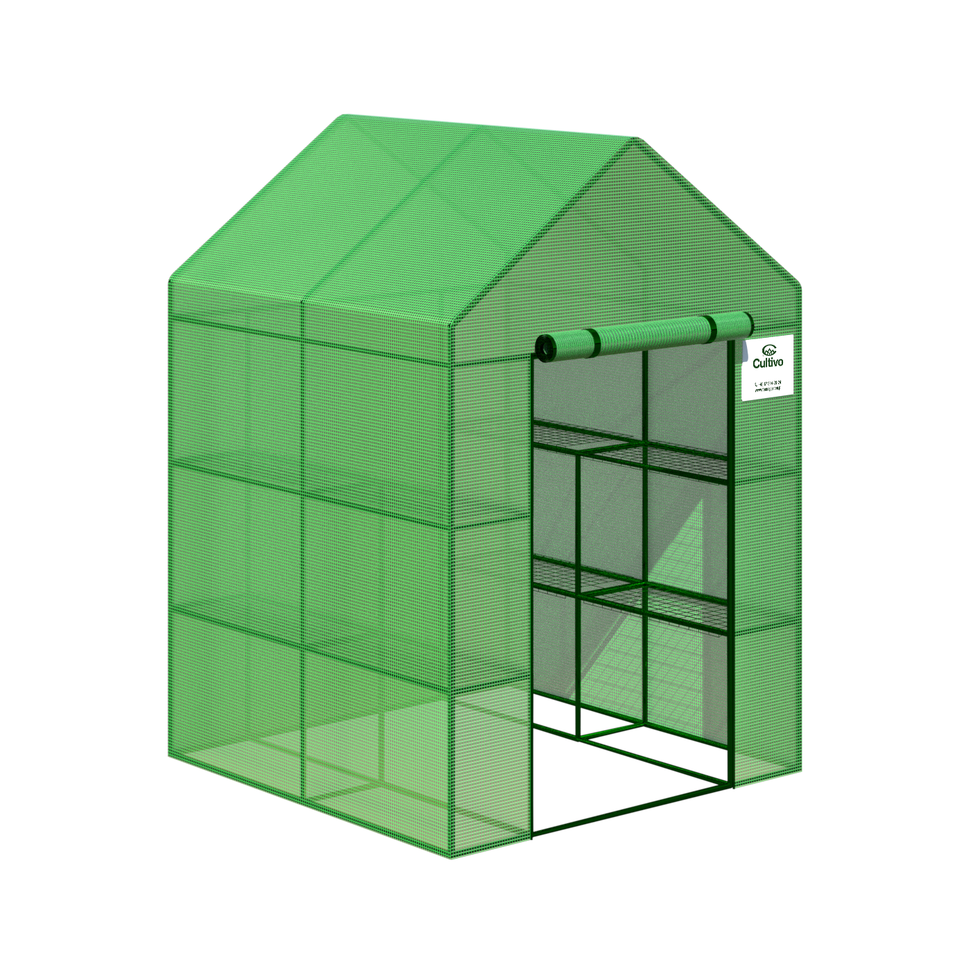 Szklarnia tunel foliowy 8 półek 140x140 cm kolor zielony od Cultivo