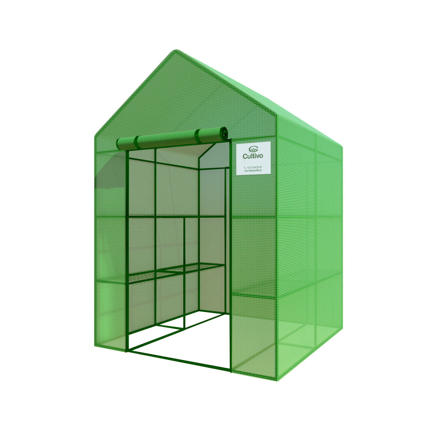Szklarnia tunel foliowy 8 półek 140x140 cm kolor zielony od Cultivo