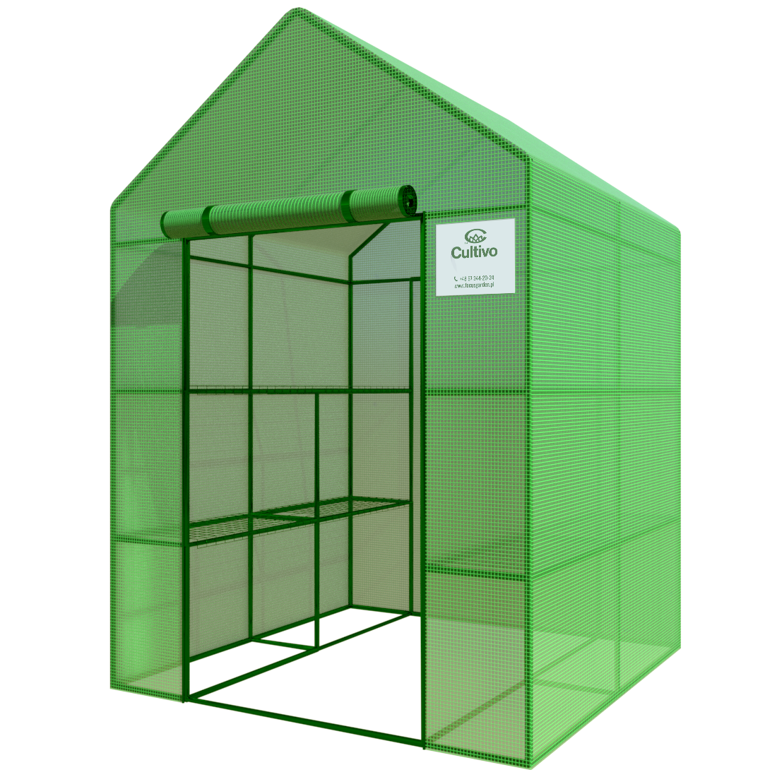 Szklarnia tunel foliowy 8 półek 140x140 cm kolor zielony od Cultivo