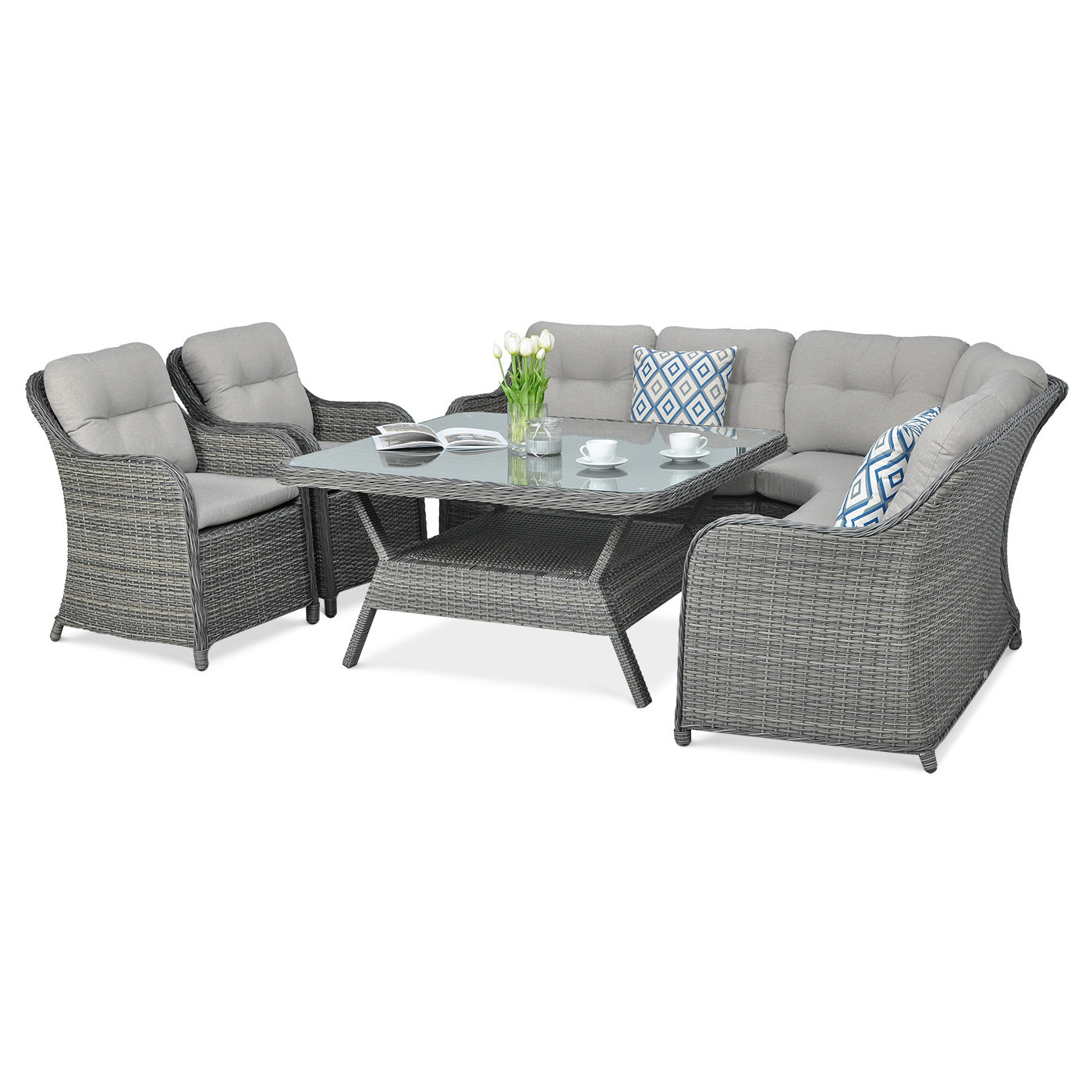 SAVONA CORNER SOFA DARK GREY