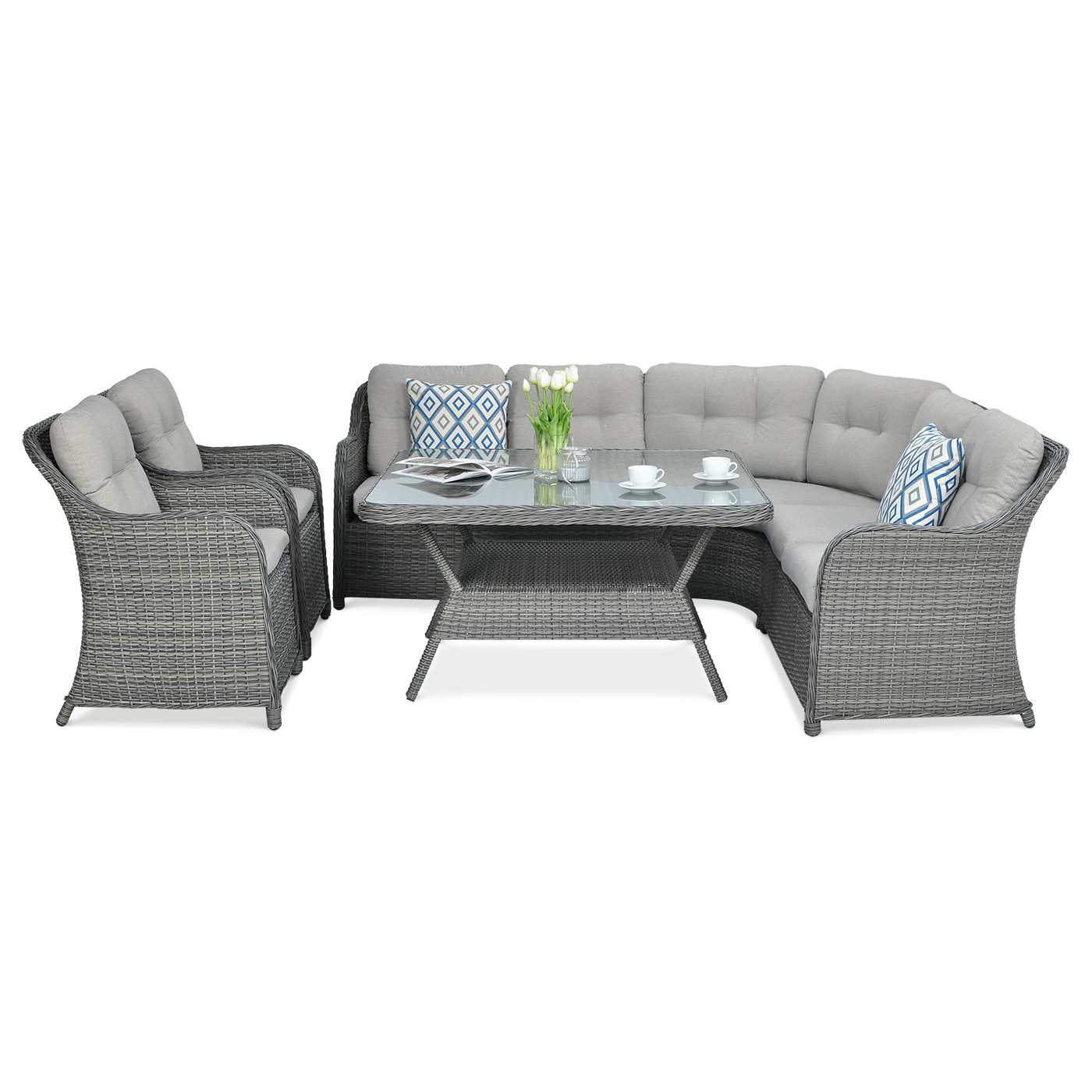 Narożnik z technorattanu Savona Dark Grey