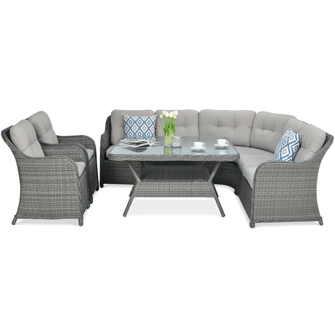 SAVONA CORNER SOFA DARK GREY