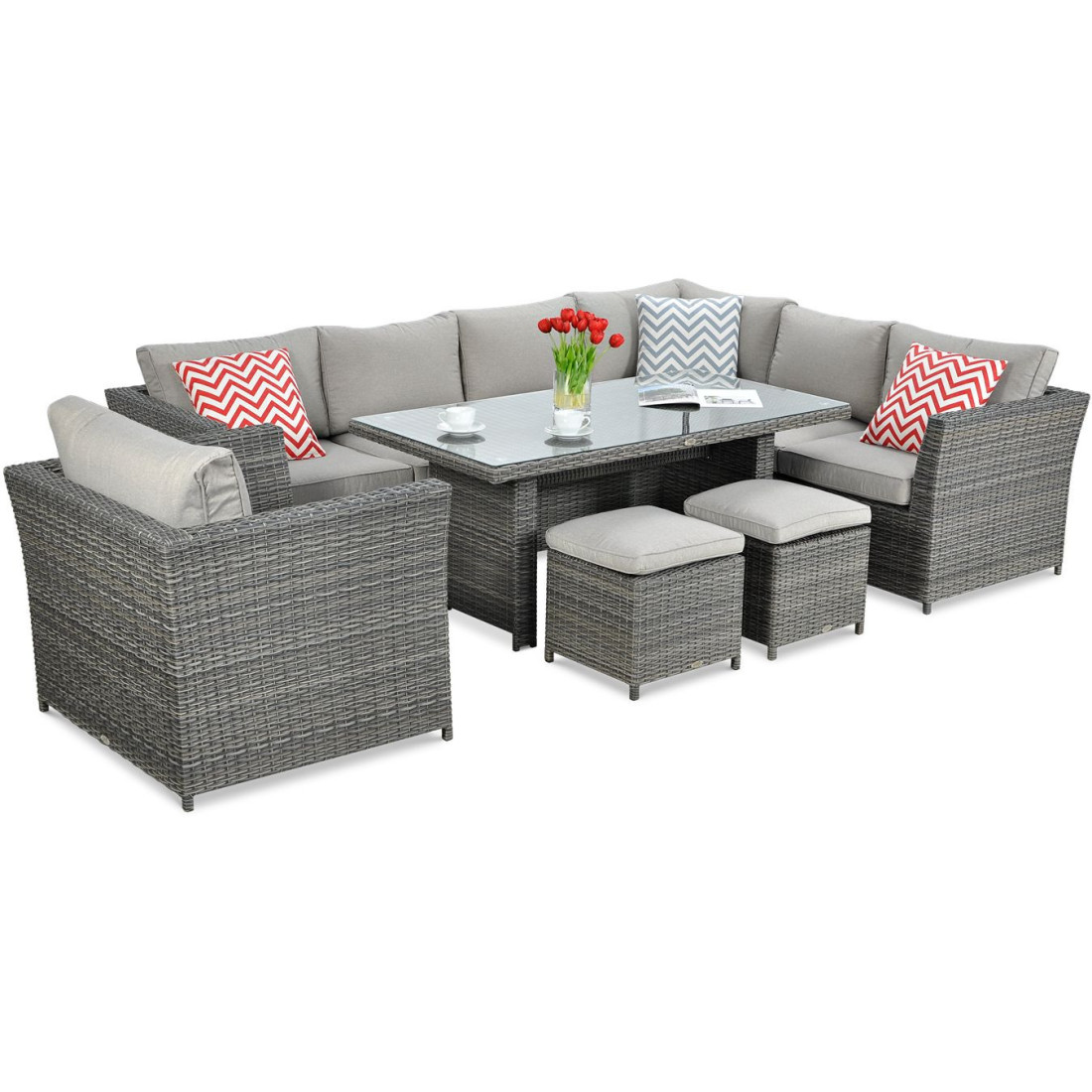 MONIZ DINING PLUS NAROŻNIK DARK GREY