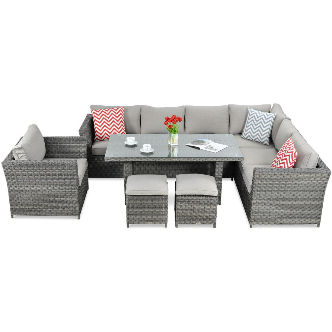 MONIZ DINING PLUS NAROŻNIK DARK GREY