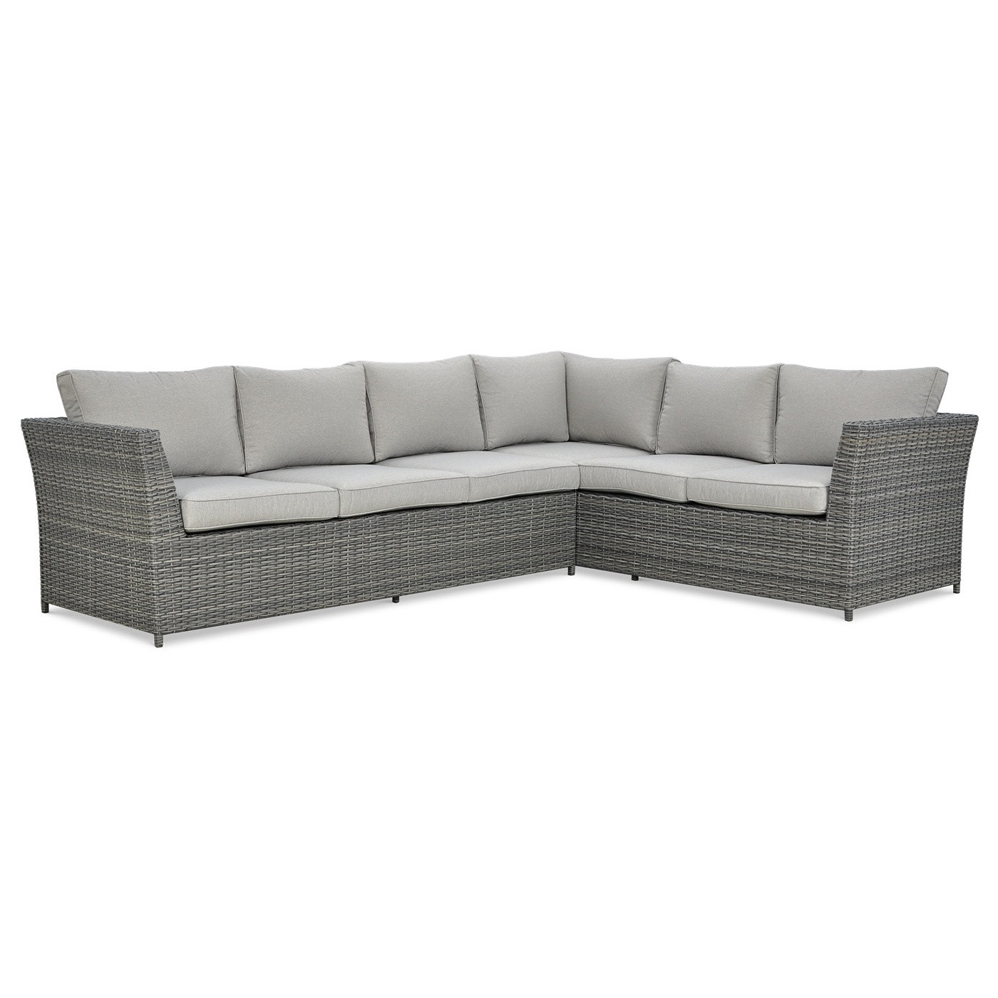 Narożnik ogrodowy z technorattanu MONIZ DINING PLUS, kolor dark grey