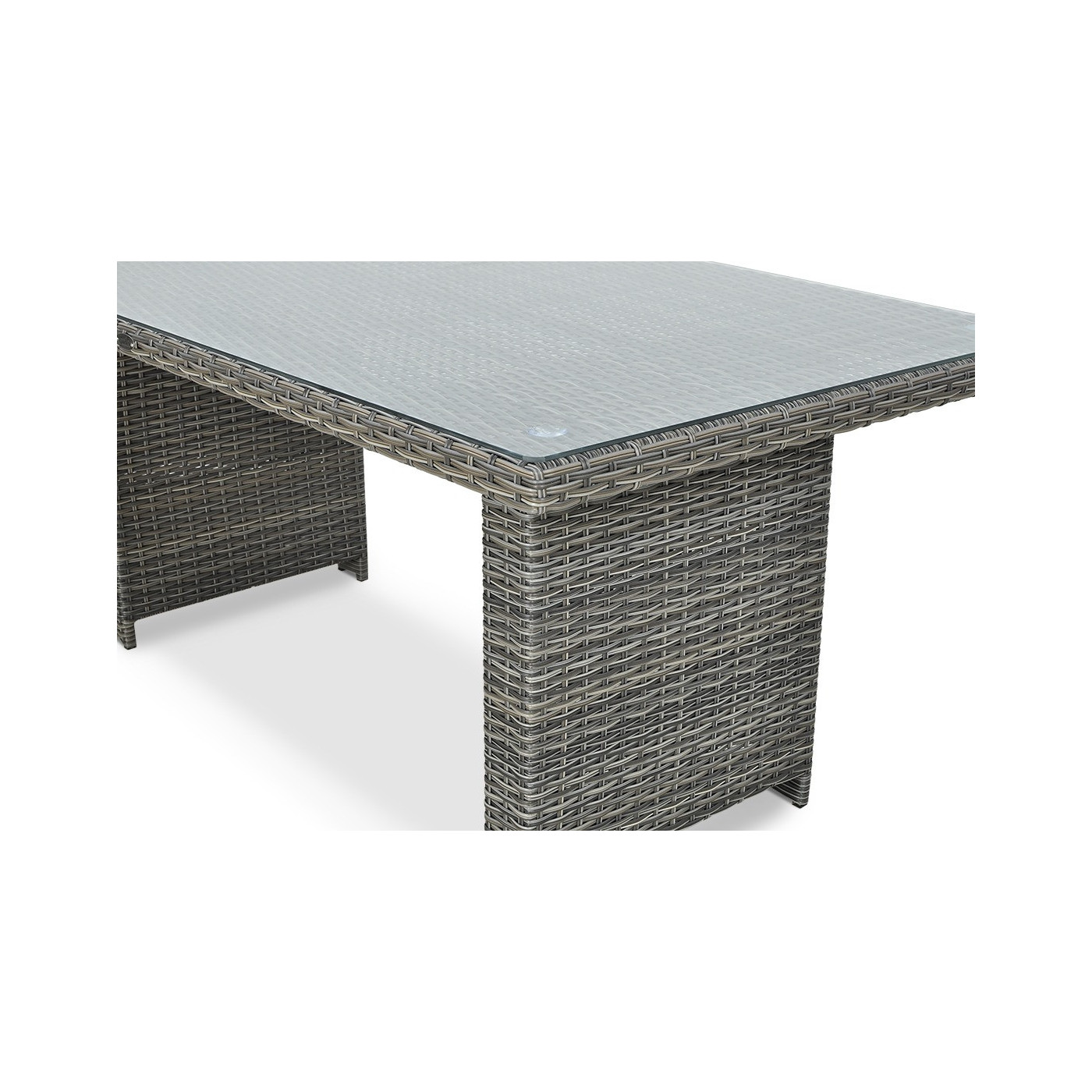 Narożnik ogrodowy z technorattanu MONIZ DINING PLUS, kolor dark grey