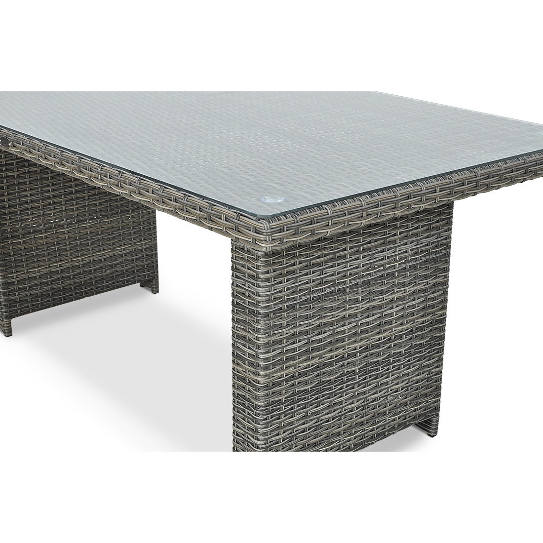 Narożnik ogrodowy z technorattanu MONIZ DINING PLUS, kolor dark grey