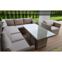 MONIZ DINING PLUS CORNER SOFA DARK GREY