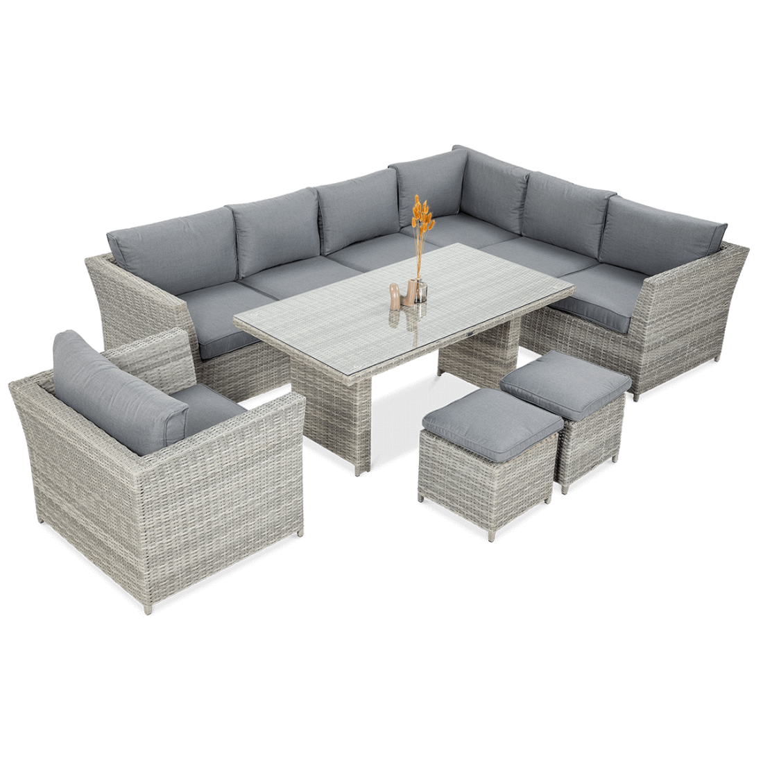 Zestaw ogrodowy MONIZ DINING PLUS Stone Grey