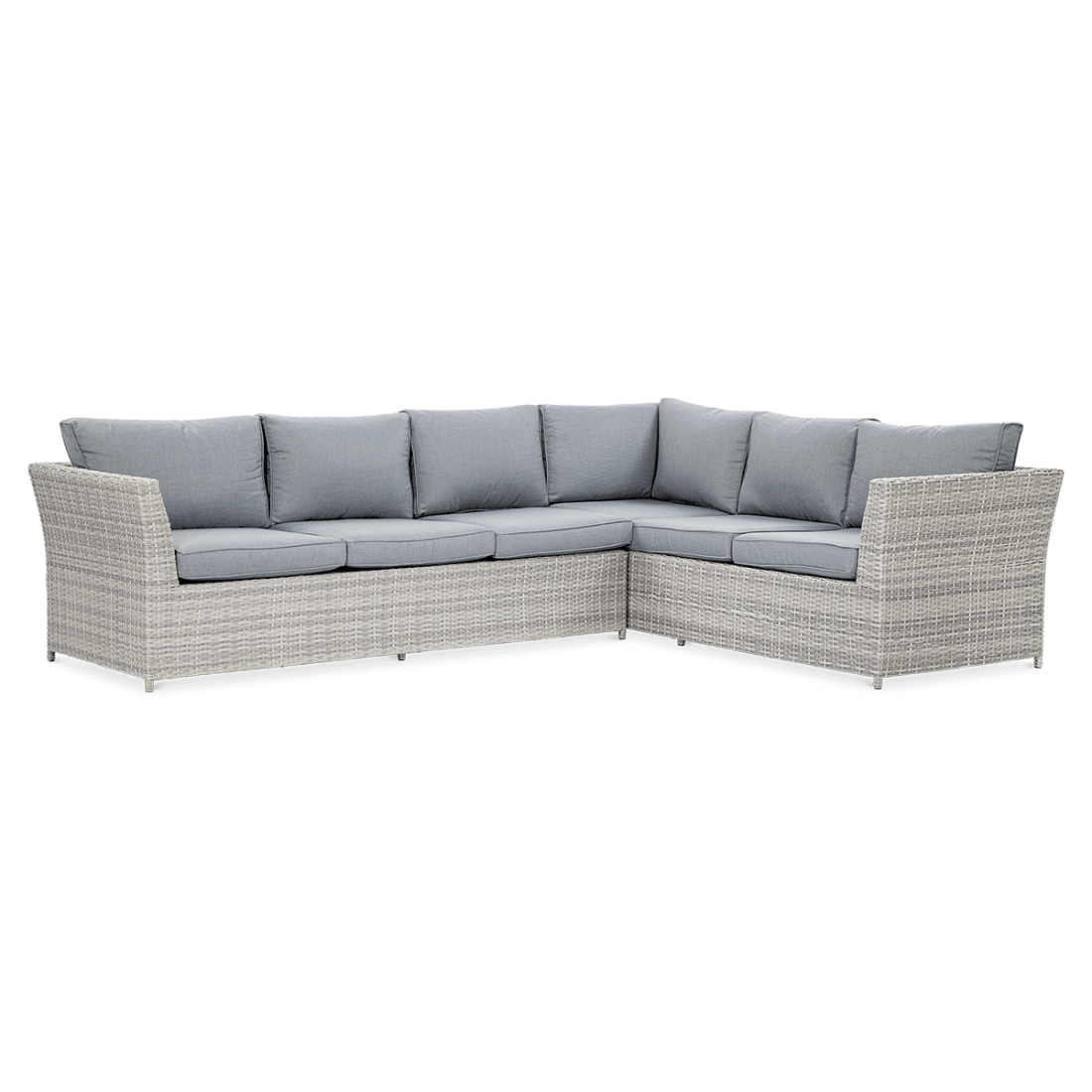 Przód narożnika z zestawu ogrodowego MONIZ DINING PLUS Stone Grey