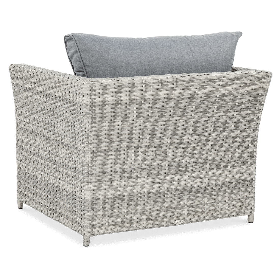 Tył fotela z technorattanu MONIZ DINING PLUS Stone Grey