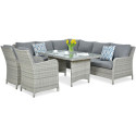 MARYLAND DINING CORNER SOFA STONE GREY