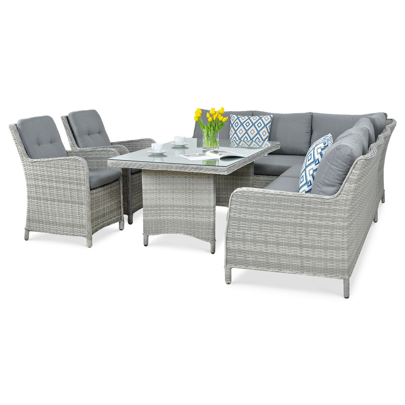 MARYLAND DINING CORNER SOFA STONE GREY